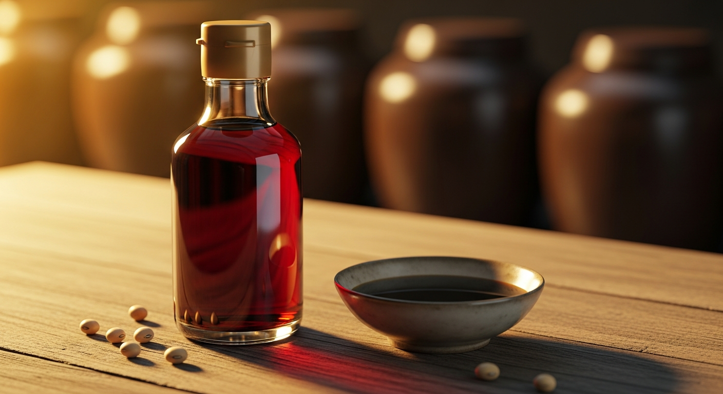 180天古法酱油 · 180-Day Sun-Brewed Soy Sauce